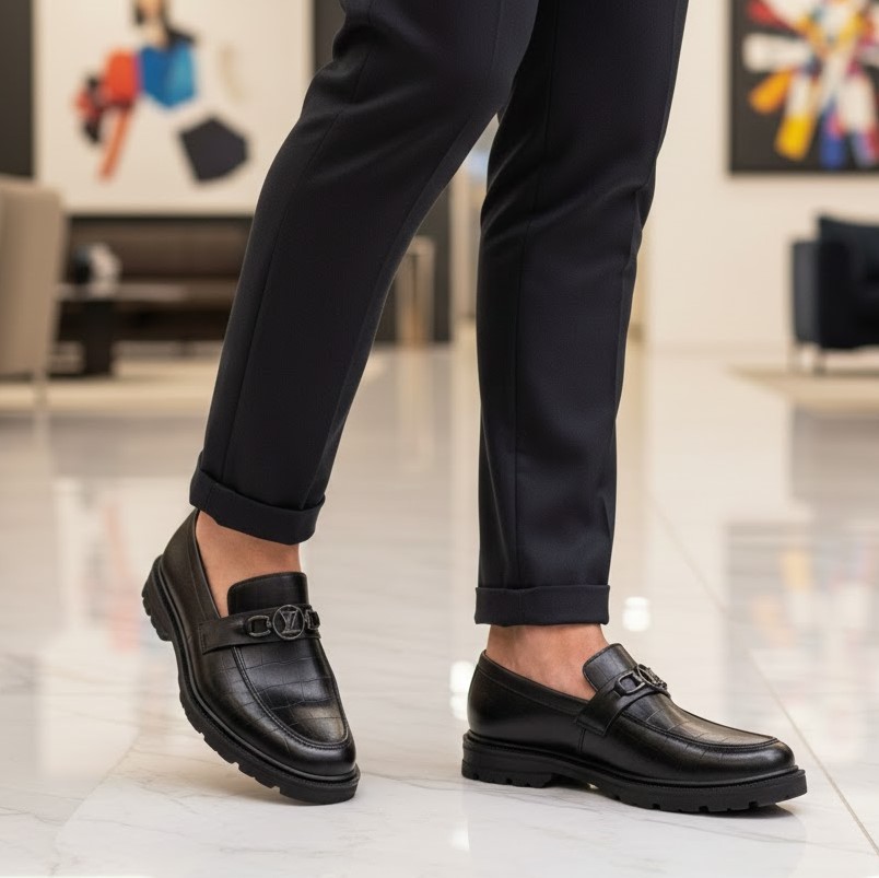 خرید آنلاین کفش طبی مردانه مدل کالج سنگی لودیک  کد 01